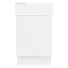 Lottie V-Groove 480mm Freestanding Small Space Vanity with Ceramic Countertop